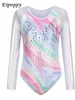 Stage Wear Children's Professional Rhythmic Gymnastics Suit Long Sleeve Women's Competitive Aerobics Group Competition One-Piece