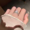 Новая креативная комета Small Fresh Micro Diamond Ring Регулируемые заявления обручальные кольца обручальные кольца для женщин