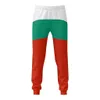 Herrbyxor Mens Sports Pants Bulgarian Flag Belt Pocket Jogger Football Multifunktionell sporttröja med DrawStringl2405