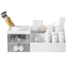 Cosmetic Organizer Makeup organizer multifunctional storage box Sundries snack basket toilet rack with 2 drawers accessory display Q240429