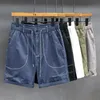 Pantalon court mâle avec poches Roule Roll Up Hlippers Cargo Mens Shorts bleu Sécheur rapide dans Pantalon Personnage Summer XL Baggy 240426