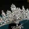 Tiaras Barock Vintage Königin Kristall Wassertropfen Anhänger Kron Braut Elegante Perle Tiaras Diadem Mädchen Hochzeitsfeier Stirnbänder