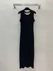 Basic & Casual Dresses Designer 2024 Summer Dress Embroidered Chest Logo Casual Sexy Sleeveless Tank Top Long Dress J3T9