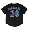Zszyte koszulki baseballowe 51 Randy Johnson 20 Luis Gonzalez 9 Matt Williams 1999 Mężczyzn Kobiet Młodzieży S-4xl Classics Retro Jersey