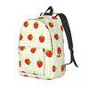 Рюкзак ноутбук уникальный милая клубника школьная сумка прочная студентка девочка путешествие путешествие