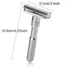 Mens Adjustable Double Edge Safety Razor Classic Mens Hair Removal Shaver 5 Blades Make it Personal 240410