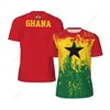 Exclusive design Ghana Flag Grain 3D Printed Men For Running Bike Soccer Tennis Fitness Sports jersey Mesh Fans Short T-shirt 240426