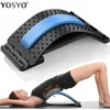 Vier niveau verstelbare massager met achterste brancard taille en neksteunplaat yoga training hulpgereedschap in blauw en paars 240430