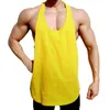 Merk heren mesh fitness kleding gym stringer tanktop mannen bodybuilding vest workout singlets running mouwloos shirt 240411