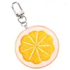 Keychains em forma de limão Cadeia -chave Modelo de frutas criativas de fruta Chaços de candidato a chaveiros