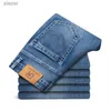 Men's Jeans 2022 Autumn New Mens Retro Blue Regular Fit Jeans Anti-theft Pocket Design Denim Stretch Straight-leg Pants Male Brand TrousersWX