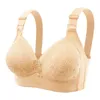 Bras New Lace Sexy No STL Ring Gathering Anti Sagging Soft and Conforty Adjudable Womens Large Bra Y240426