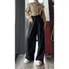Pantalon féminin Vintage Formal Bureau femme High Street Fashion Style coréen Casual et pantalon en gros