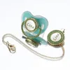 MIYOCAR Lovely bling Custom baby pacifiers and clips/holder kit with name Adorned with Elegant Green Rhinestones for boy girl 240417