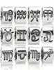 Memnon Jewelry 925 Sterling Silver12 Constellation Letter Charms Perlen Fit P Style Bracelets DIY für Frauen Geschenk8586594