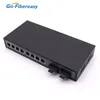 Poe Switch Gigabit 8port 10/00/1000Mbps 8xpoe+1x1GB SC Uplinks Fiber Media Converter 48VDC Industriële aggregatieschakelaar