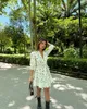 ZAURA Summer Womens Vacation Style Collection Printed Short Dress 240426