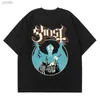 Herren-T-Shirts neue Ghost Band T-Shirt Womens Super Large Fashion Cool London Sänger Fans müssen Kurzarm mit kurzem Ärmel gedruckt haben Rock Solid Black T-Shirtl2405