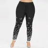 Yoga Tenues Leggings de mode Sport Women Fitness Novelty Plus taille Bat Halloween Print élastique Pantalon décontracté #D