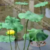 Dekorativa blommor kransar konstgjorda växter lotus blad lång stam flytande pool dekor akvarium fisk damm landskap falsk heminredning2617673