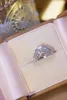 Cluster Rings KUGG 18K White Gold Vintage V-Shape Crown Design 0.40 Real Natural Diamond Engagement Ring For Women Wedding Jewelry