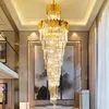 Moonriver Lighting Luxus Kristall Kronleuchter Lobby Hall Shop Hanging Lamptreppe Pendelleuchte für häusliche europäische Stil 2023