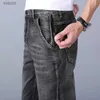 Jeans masculins classiques de style classique pour hommes gris foncé slim-ate