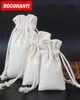 25pcs Niestandardowe ekologiczne bawełniane bawełniane torba na płótnie z logo drukowaniem małych i dużych rozmiarów torby na prezent Pakiet7488465