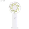 Electric Fans 2024 New Explosion USB Handheld Small Fan Mini Portable Charging Student Dormitory Desktop Night Light Silent Small Electric FanWX