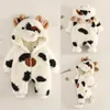 Baby Winter Super Cute Cow Thicked Out Oute Piece Romper Cute Born Warm Lamb Wool Chugging Clothes 240428