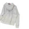 Kvinnorjackor Designer Brand 24 Early Spring DrawString Hooded White Pink Ice Cotton Coat Loose Shoulder Sleeves Windproof and Sunscreen Sprint Tpeg
