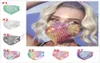 Glitter Bling Bling Pulinler Yüz Maske Toz geçirmez yıkanabilir rüzgar geçirmez yeniden kullanılabilir yüz maskesi Elastik Earloop Nefes Alabilir Gece Kulübü Mask9428548