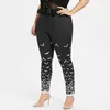 Yoga Tenues Leggings de mode Sport Women Fitness Novelty Plus taille Bat Halloween Print élastique Pantalon décontracté #D