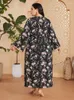 Roupas étnicas elegantes abaya for women 2024 Festa de moda floral Plus Size Maxi Dress Marocain Kaftan Dubai Turquia abayas Robe muçulmano