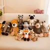 Dieren pluhs pop speelgoed King Lion Elephant Bulldog Fox Tiger Monkey Gevulde dieren Plush speelgoed voor kinderen speelgoed