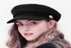 Donne uomini cappelli militari Cappelli da marinaio Autunno Cappelli da marinaio PU Leadie Beret berretto Cappello Flat Cap Capita Capetti Cadetto Ottagonale Hat2812351