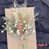 Dekorativa blommor pampas gräs boho torkad mini bukett set kuvert gratulationskort bröllop inbjudningar presentkort tack heminredning