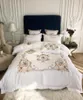 King Queen Size Comforter Cover Flatfitted Bed Sheet Set White Chic Embroidery 4st Silk Cotton Wedding Bedding Set Luxury Home 5066273