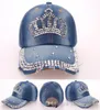 Moda koreańska krążkowa czapki koronowe regulowane umyte dżinsowe czapki baseballowe kobiety kowbojskie kapelusze fantazyjne letnie nakrycia głowy panie su3160831