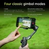 Selfie-Monopoden Aochuan intelligent XE 3-Achse Universal Joint Stabilisator Faltbare Selfie-Stick-Anwendung Steuerung Handheld Stabilisator WX