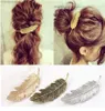 Fashion Women Gold Silver Leaf Feather Hair Clip Haarspeld Brontte Bobby Pin Haar Styling Tools Ornament Haaraccessoires 3 kleuren3464778