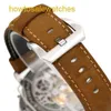 Pulso unissex relógio Panerai couro genuíno aço automático de moda mecânica de luxo de luxo relógio Swiss Watch Black disco