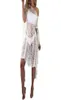 Women Beach Sarongs Tops Solid Lace Swimwear Cardigan Swimsuit Bikini Long Cover Up Tshirt Full Sleeve Length Tunic W304177517974