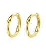 Ihrfs 6 Paare silberne Silber -Ohr -Hoop -Ohrringe Mode Frauen039s Gold plattiert 18k einzigartige Design Jubiläumsurlaub Geburtstag1205462