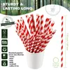 Disposable Cups Straws 1000pcs Paper Biodegradable Birthday Wedding Party Family Gathering Kitchen Supplies Wholesale