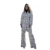 Feestjurken mode winter 2 pc's avondjurk blazerpants plaid pak prom jurken charmant op maat gemaakt gemaakt