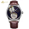 Best-Selling American Market Automatic Tourbillon Mechanical Lady With Crocodile Leather Watch Strap