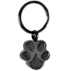 Keychains Golden Plating Dog Prints Ash houder gratis grave sleutelring sieraden roestvrijstalen crematieketen cmk2024