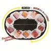 Wegwerp servicetoewerkers transportband sushi machine 360 graden automatische roterende cupcakes macarons draaitable display standaardplaten voor bruiloft