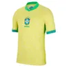 2024 Jerseys de futebol do Brasil Marcelo Paqueta Neymar Jr Coutinho Firmino Jesus Vini Jr 1970 1978 1998 Brasils Kids Kit Men Football Shirt